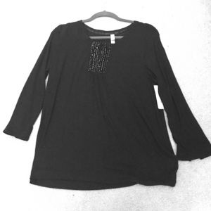 Black evening blouse